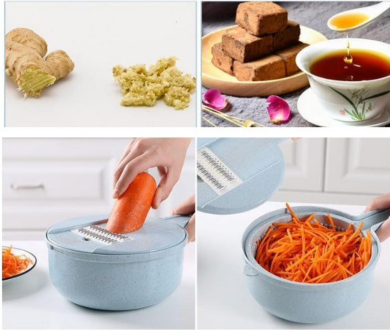 Multi-Functional 8-in-1 Vegetable Slicer, Grater & Potato Peeler