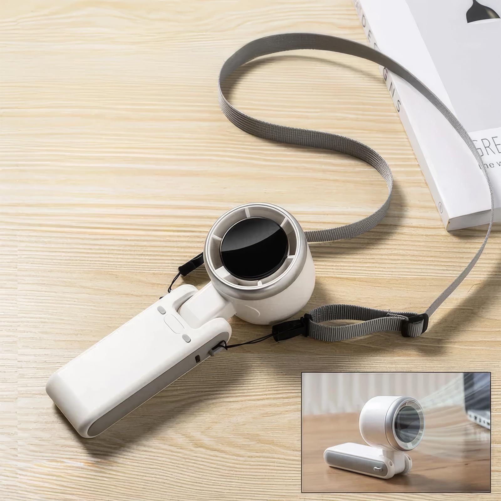 Hanging Neck Outdoor | 180° Folding Desktop Mini Fan | Hand-held Powerful Turbo Airflow