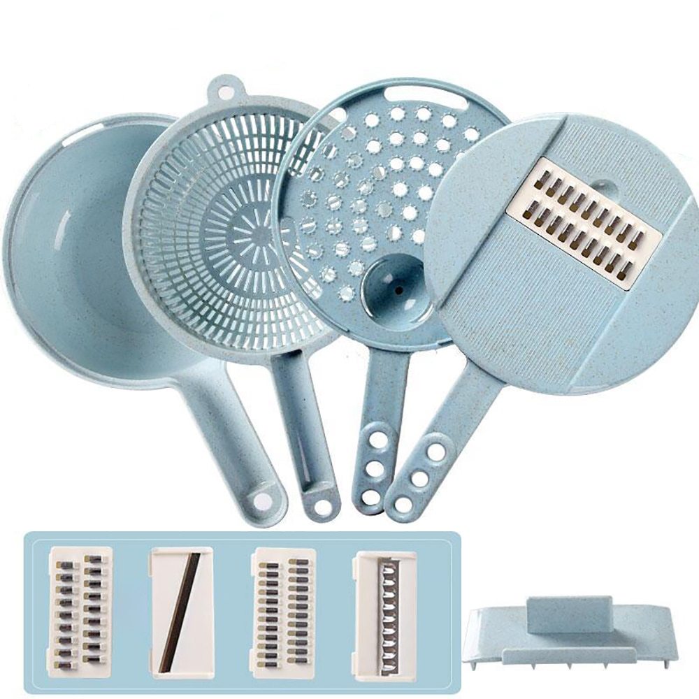 Multi-Functional 8-in-1 Vegetable Slicer, Grater & Potato Peeler