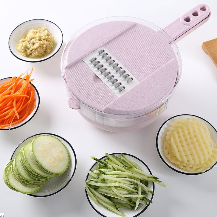 Multi-Functional 8-in-1 Vegetable Slicer, Grater & Potato Peeler