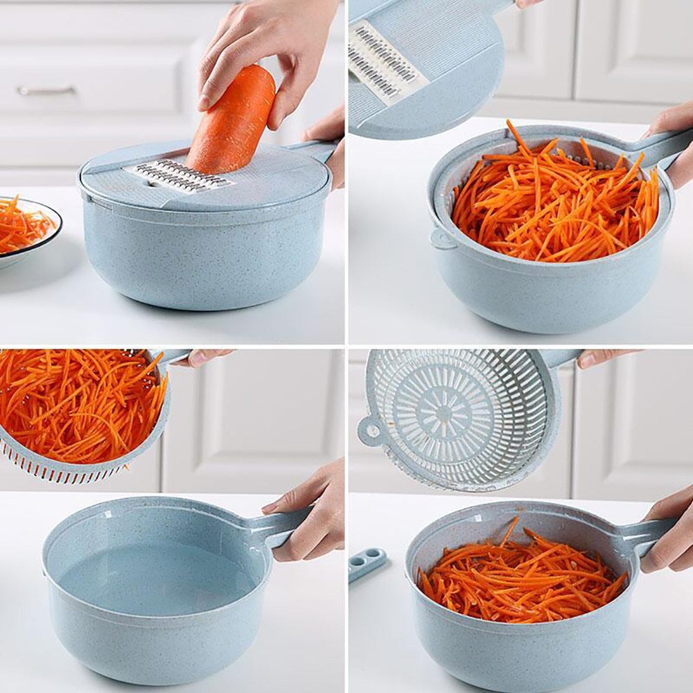 Multi-Functional 8-in-1 Vegetable Slicer, Grater & Potato Peeler