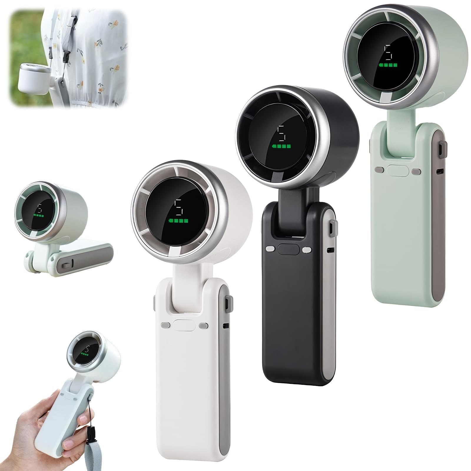 Hanging Neck Outdoor | 180° Folding Desktop Mini Fan | Hand-held Powerful Turbo Airflow