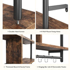 3 Tier Floating Shelves Metal Brackets Wall Mounted Shelf Over Toilet Bathroom